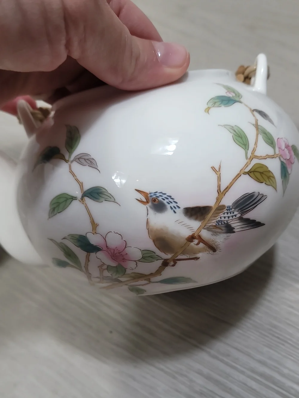 Vintage Japan Floral Tea Set Teapot & 3 Small Cups